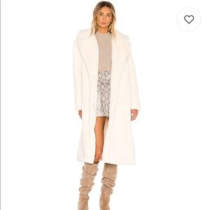 APPARIS faux fur ivory coat NEW W TAGS